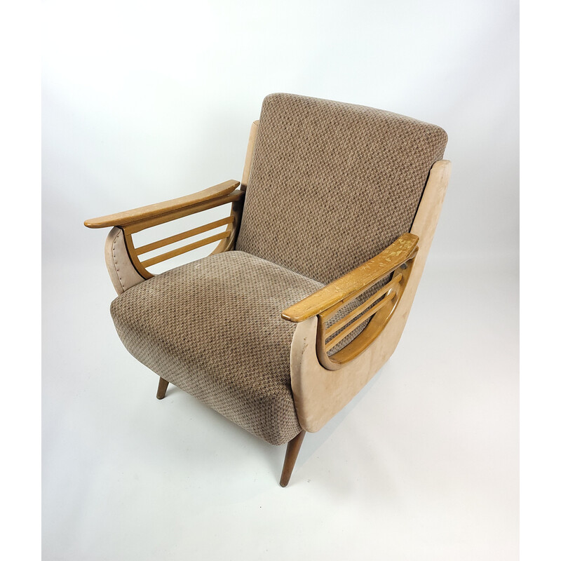 Vintage-Sessel auf Federn, 1950er Jahre