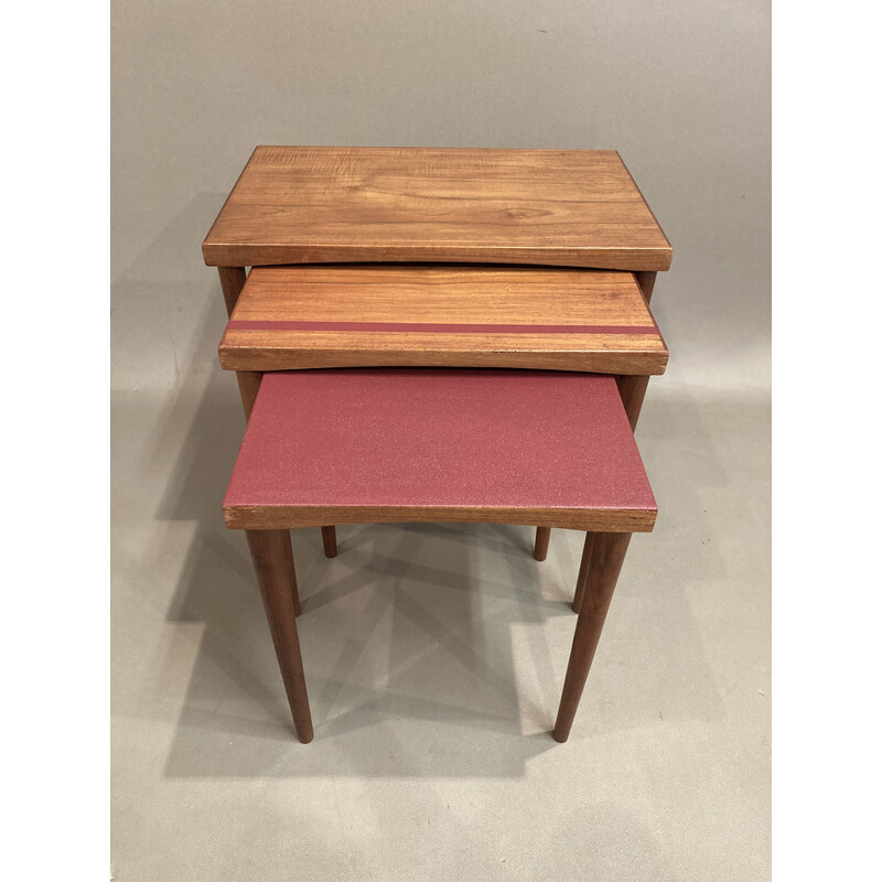 Scandinavian vintage teak nesting tables, 1950