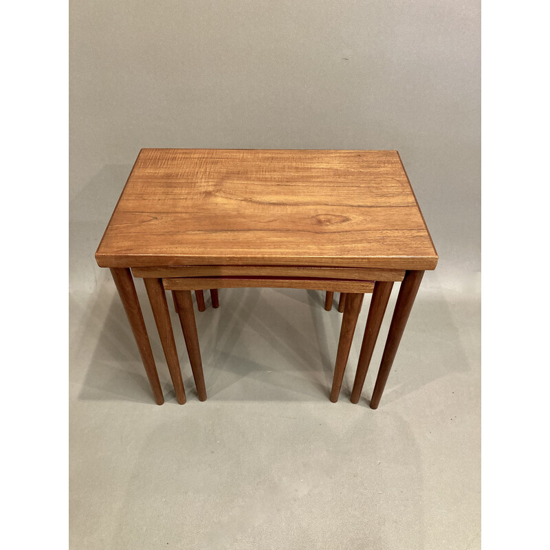 Scandinavian vintage teak nesting tables, 1950