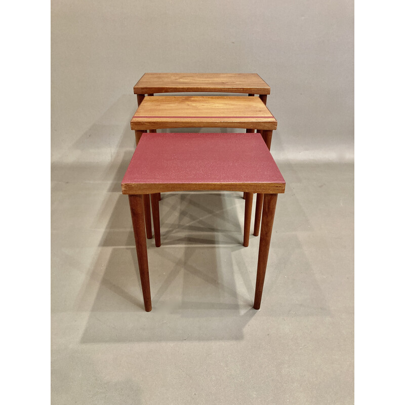 Scandinavian vintage teak nesting tables, 1950