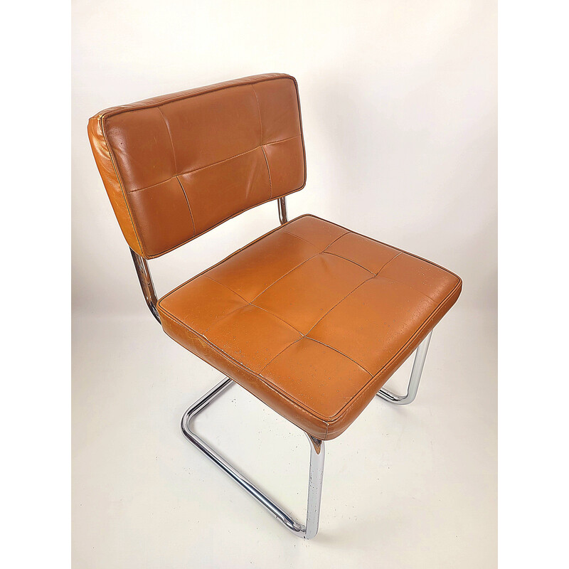 Chaise vintage en cuir écologique, 1970