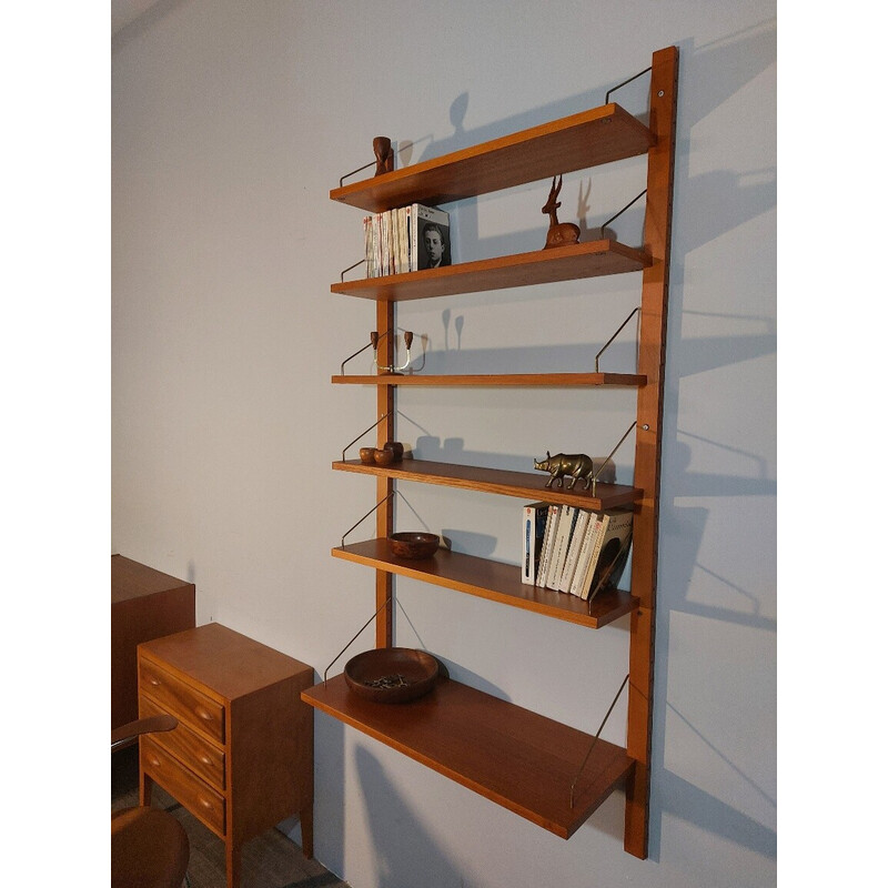 Vintage teak wall shelf Rival model, 1960s