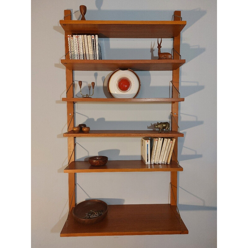 Vintage teak wall shelf Rival model, 1960s