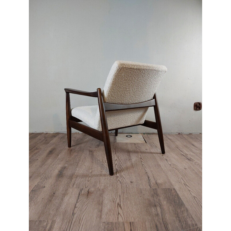 Paire de fauteuils vintage en tissu boucles par Edmund Homa, 1960