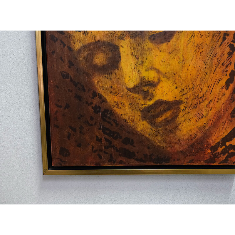 Vintage acrylic and oil on canvas by Vytautas Tomaševičius, 2009