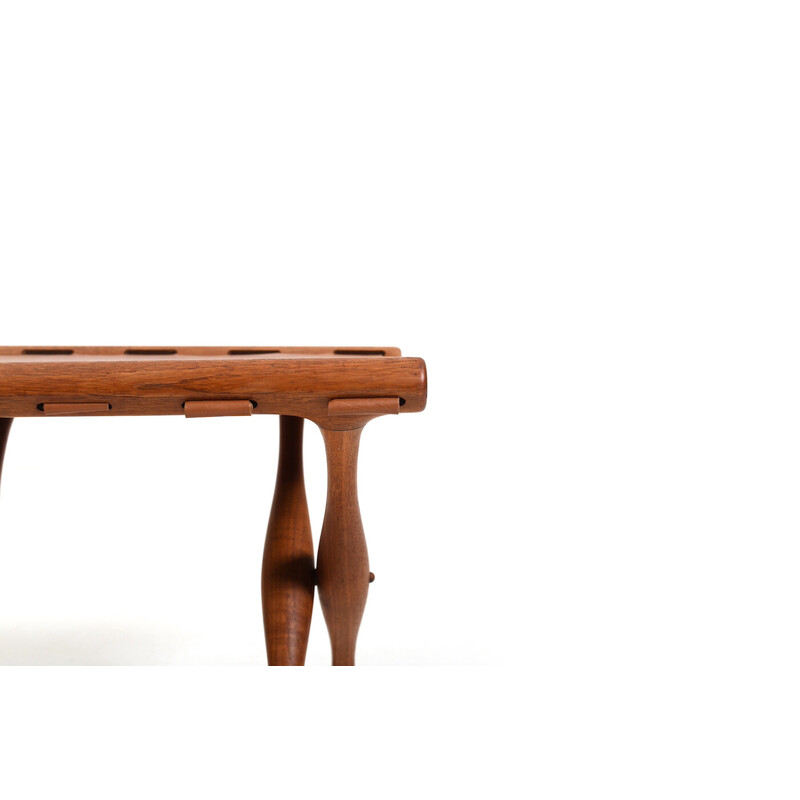 Vintage teak Guldhøj folding stool model Ph-41 by Poul Hundevad, Denmark 1960s