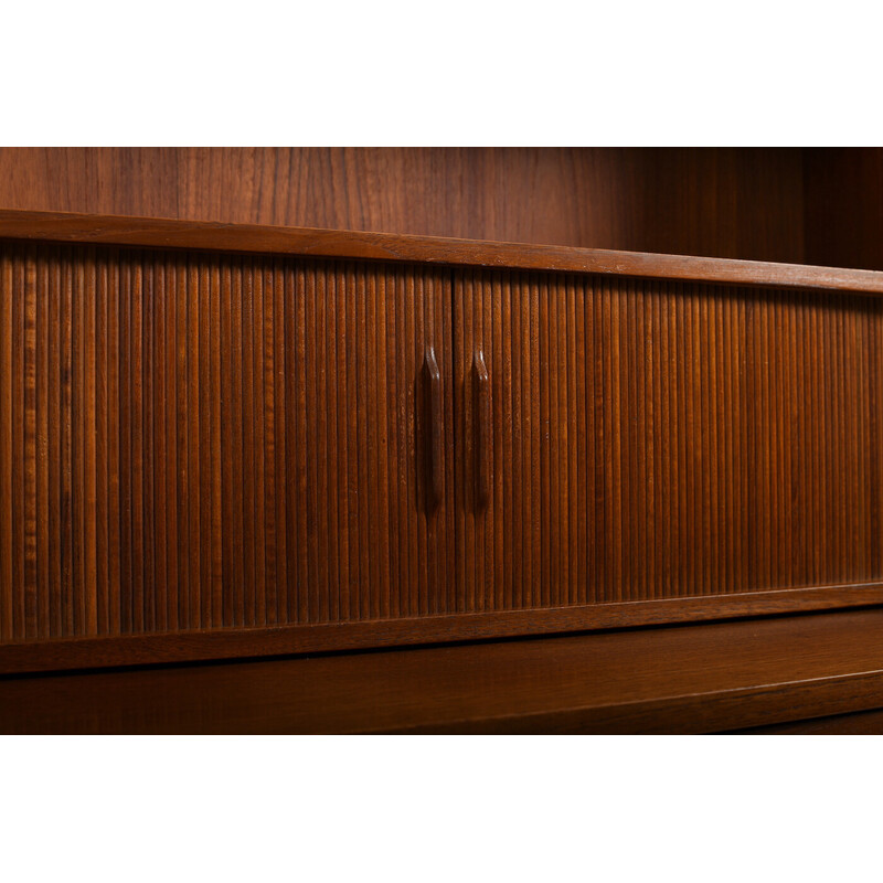 Vintage secretaire en boekenkast in teakhout van Johannes Sorth voor Nexø Møbelfabrik Bornholm, jaren 1960