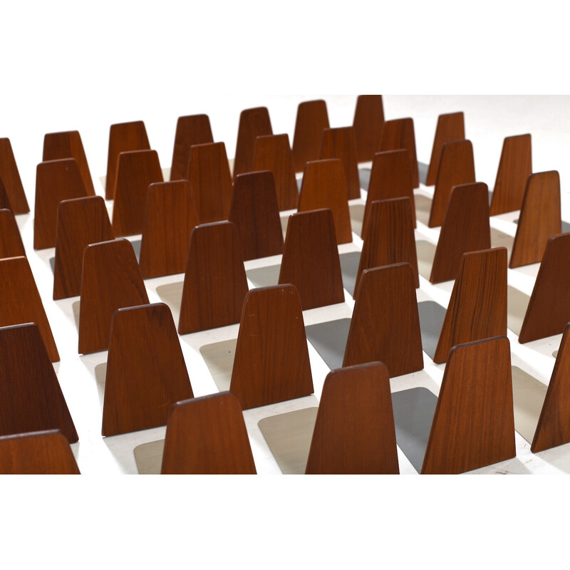 Vintage bookends in teak by Kai Kristiansen for Feldballes Møbelfabrik, 1960s