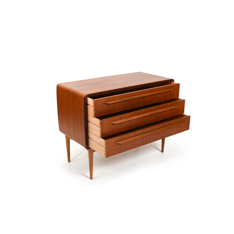 Vintage teak and oakwood chest of drawers by Johannes Andersen for Cfc Silkeborg, 1950s