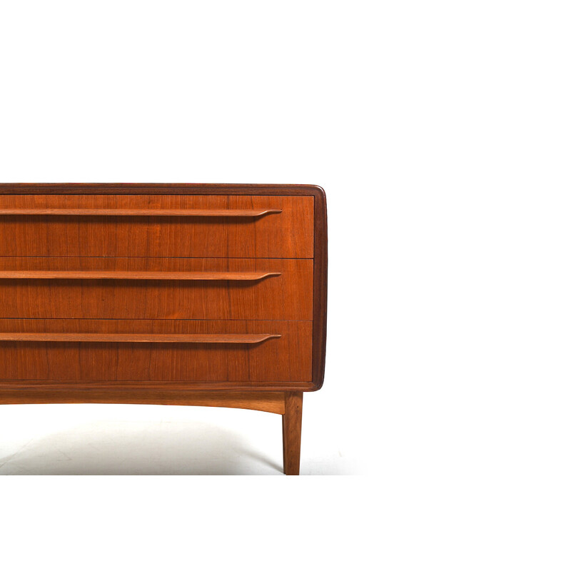 Commode vintage en teck et chêne de Johannes Andersen pour Cfc Silkeborg, 1950