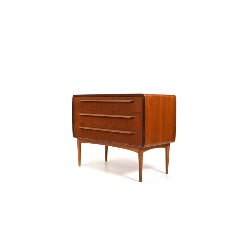 Vintage teak and oakwood chest of drawers by Johannes Andersen for Cfc Silkeborg, 1950s