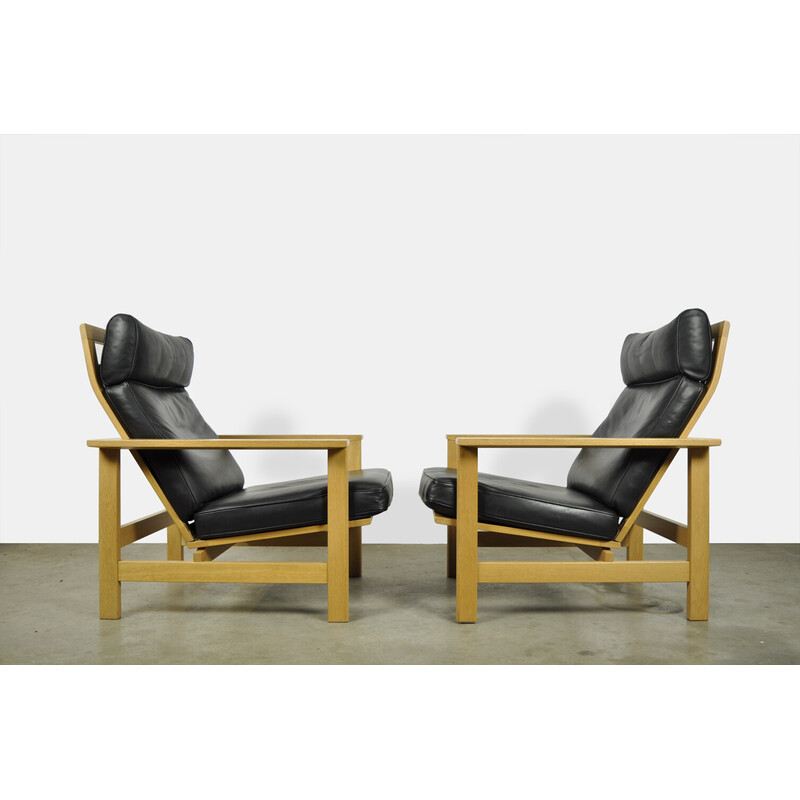 Scandinavian vintage armchairs model 2461 by Søren Holst for Frederica Stolefabrik, Denmark 1980s