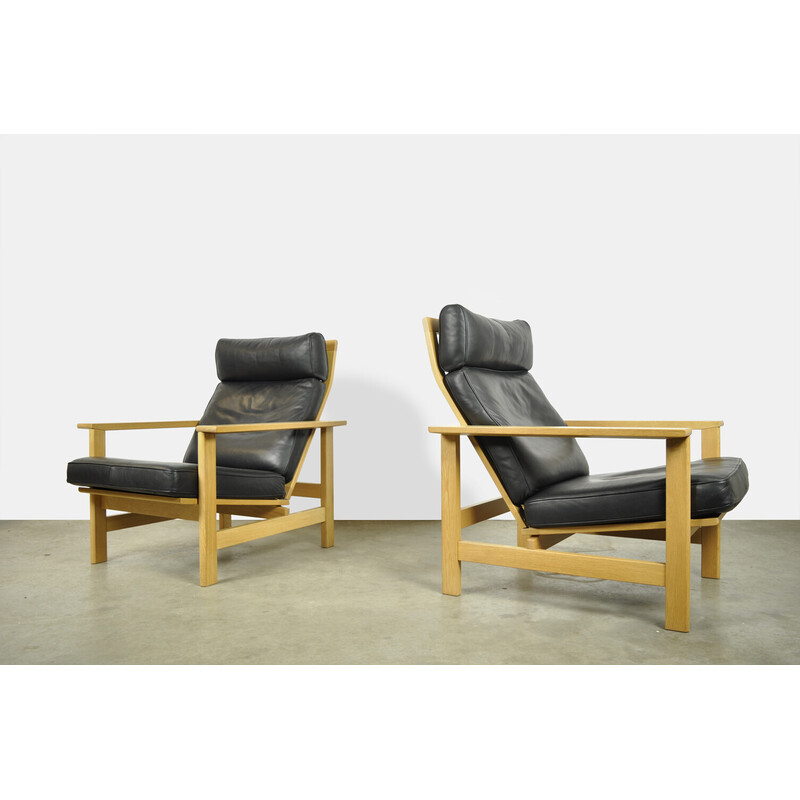 Scandinavian vintage armchairs model 2461 by Søren Holst for Frederica Stolefabrik, Denmark 1980s