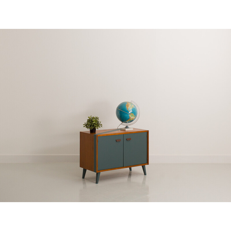 Vintage kindercommode in blauw