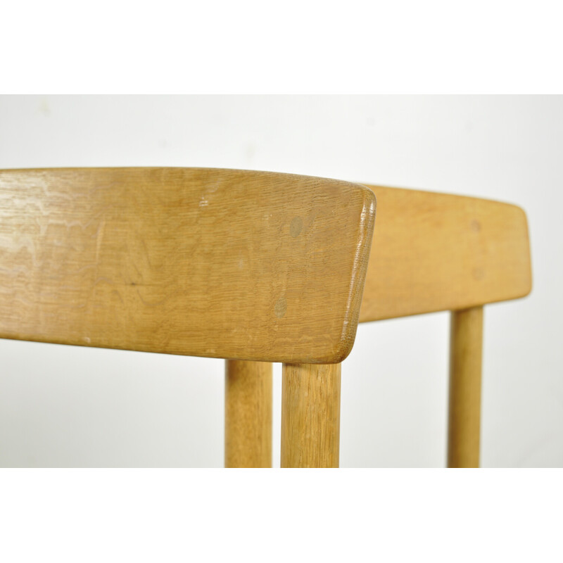 Juego de 4 sillas de comedor vintage de madera de roble modelo J39 de Børge Mogensen para F.D.B. Mobler, Dinamarca Años 60