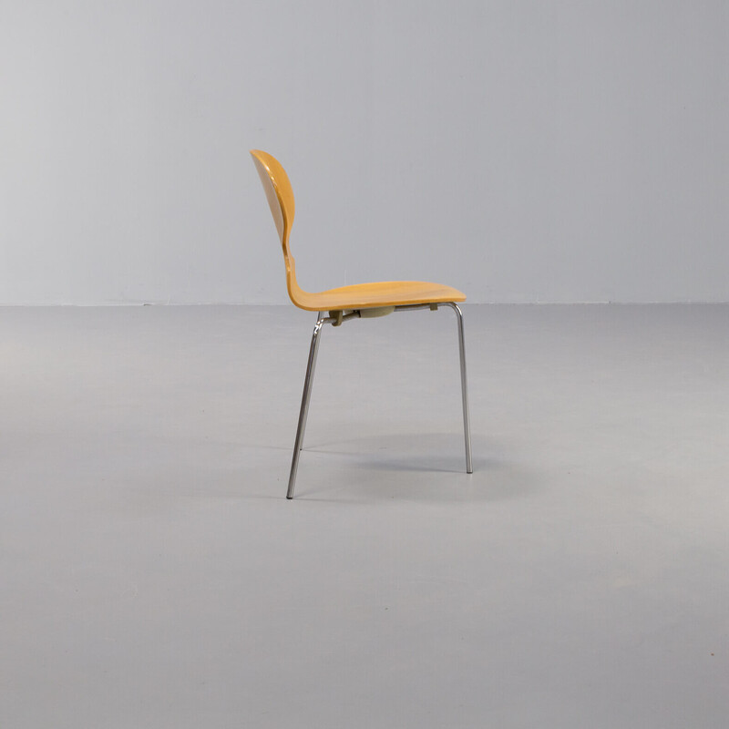 Ensemble de 4 chaises vintage en contreplaqué "modèle 3100 Ant" par Arne Jacobsen pour Fritz Hansen