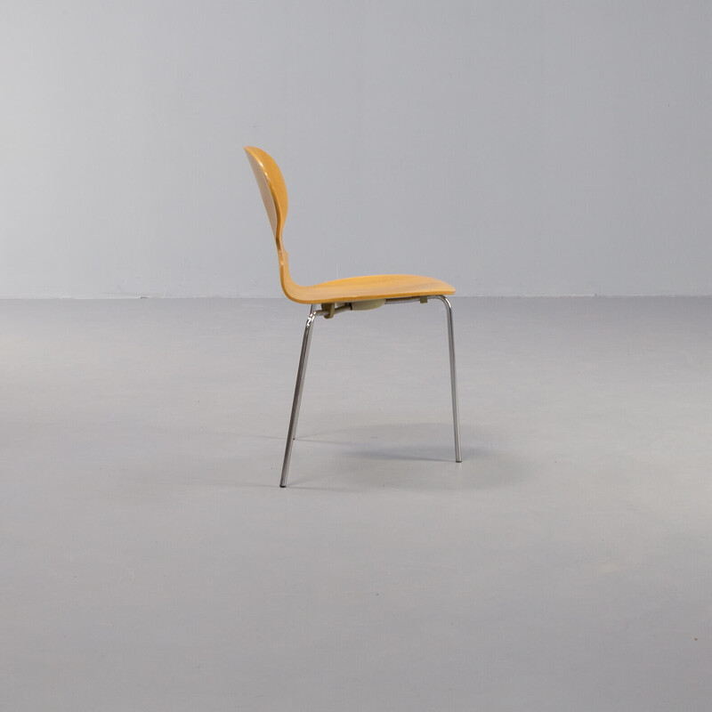 Juego de 4 sillas vintage de madera contrachapada "modelo 3100 Ant "de Arne Jacobsen para Fritz Hansen