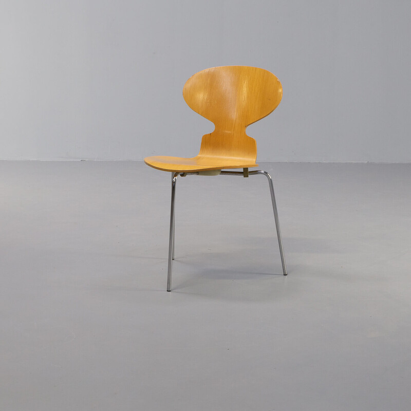Juego de 4 sillas vintage de madera contrachapada "modelo 3100 Ant "de Arne Jacobsen para Fritz Hansen