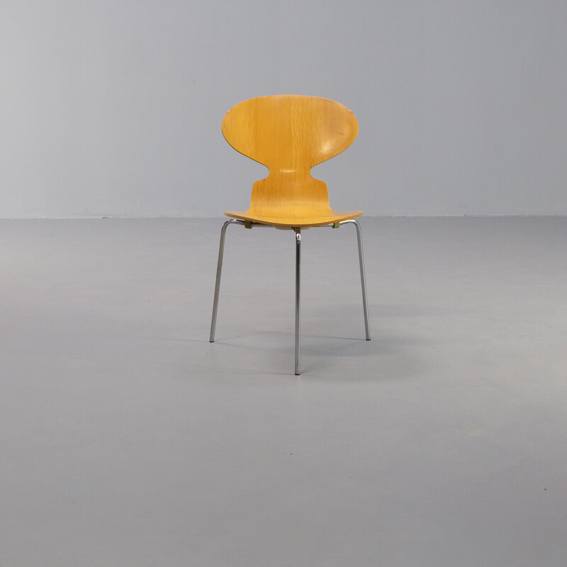 Ensemble de 4 chaises vintage en contreplaqué "modèle 3100 Ant" par Arne Jacobsen pour Fritz Hansen