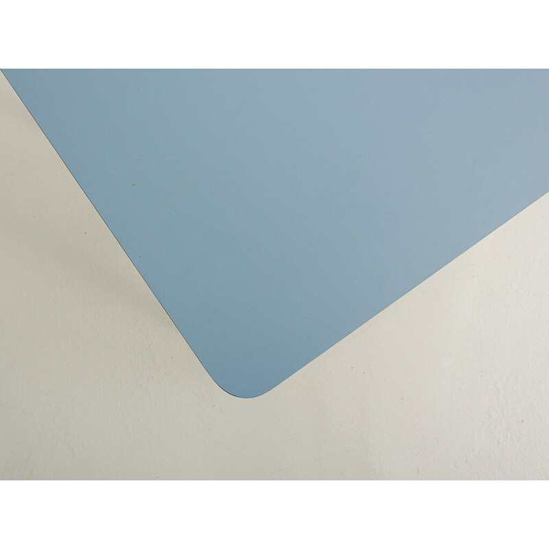 Mesa de centro cuadrada vintage azul claro