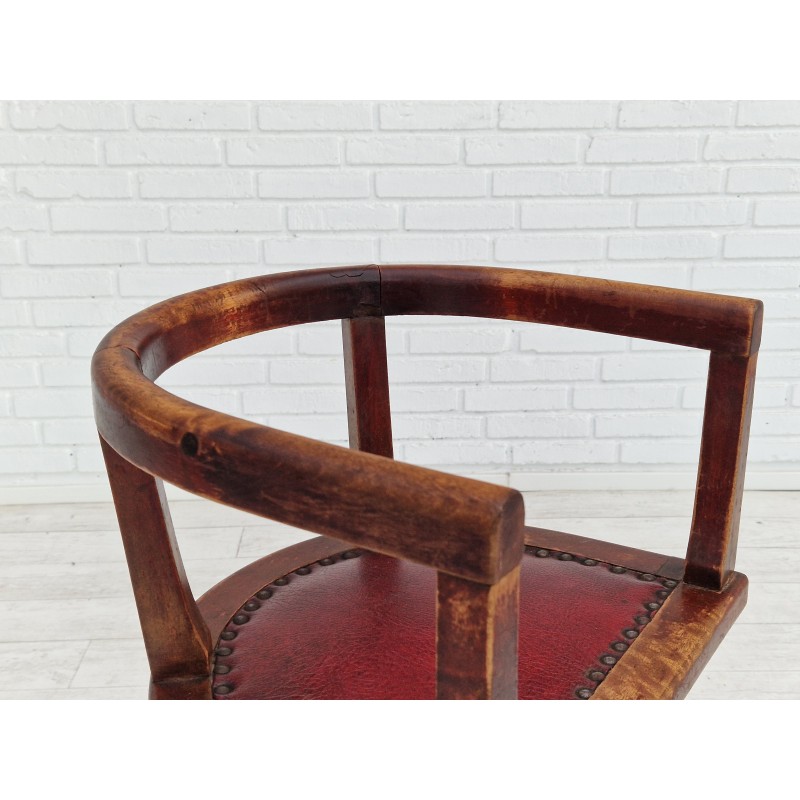 Fauteuil pivotant art déco scandinave vintage, 1930