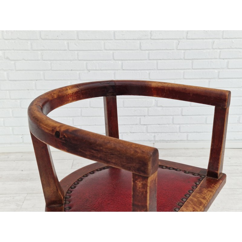 Vintage scandinavian art deco swivel armchair, 1930s