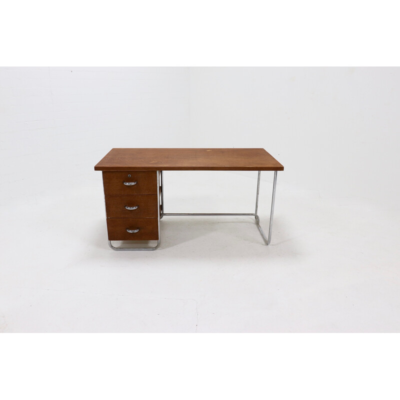 Mid century tubular Bauhaus desk, 1950s