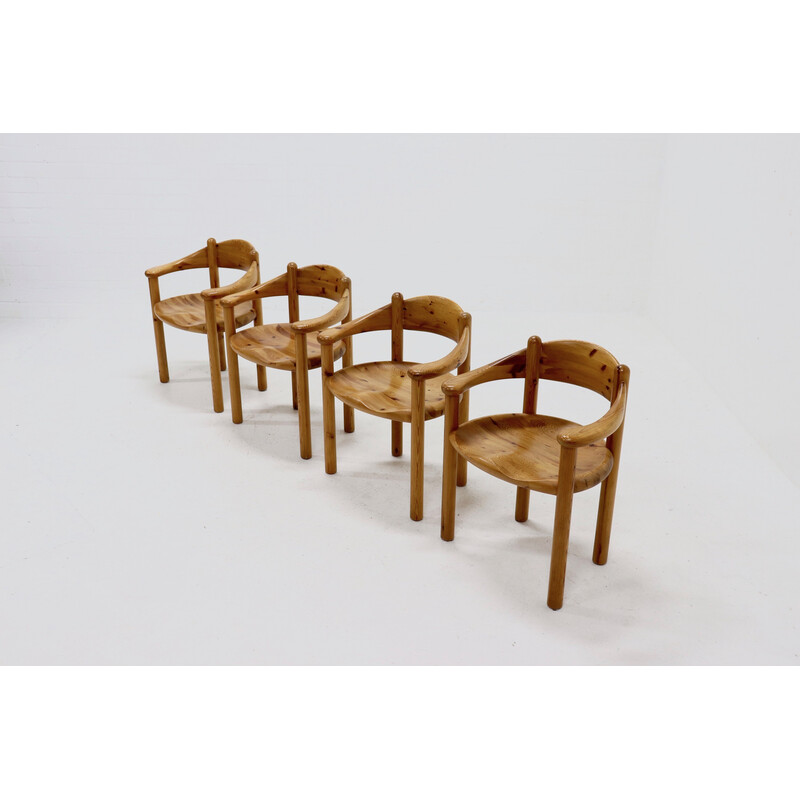 Set van 4 stoelen van Rainer Daumiller voor Houtzagerij Hirtshal, 1970.