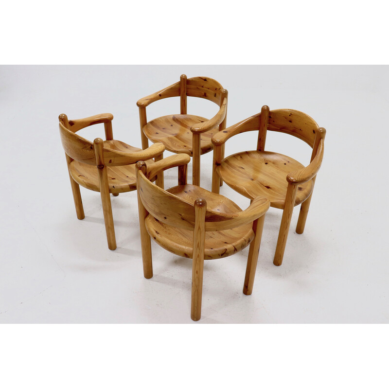 Set van 4 stoelen van Rainer Daumiller voor Houtzagerij Hirtshal, 1970.