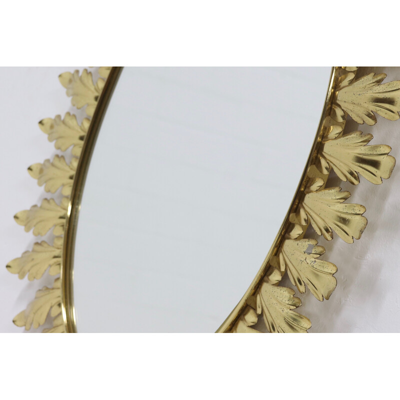 Vintage Sunburst mirror by DeKnuft, Belgium 1970s