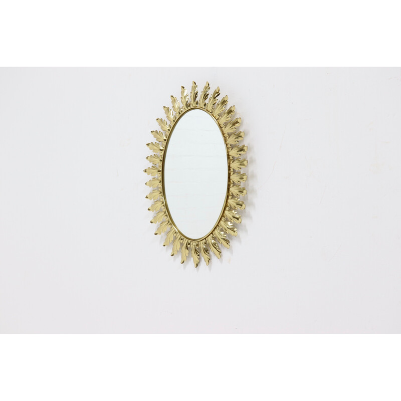 Vintage Sunburst mirror by DeKnuft, Belgium 1970s