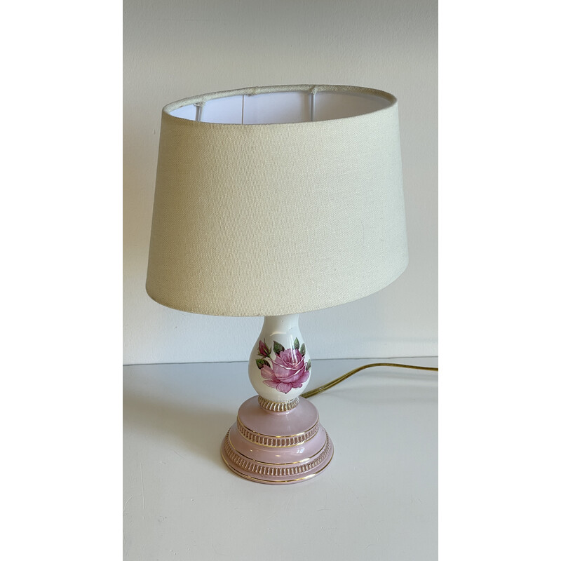 Lampe vintage en porcelaine italienne, 1960