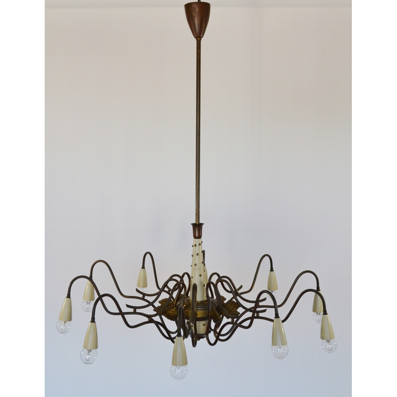 Italian Mid-Century spider chandelier - 1950s