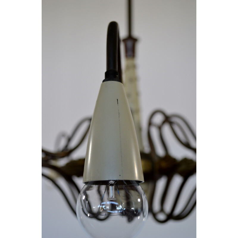 Italian Mid-Century spider chandelier - 1950s