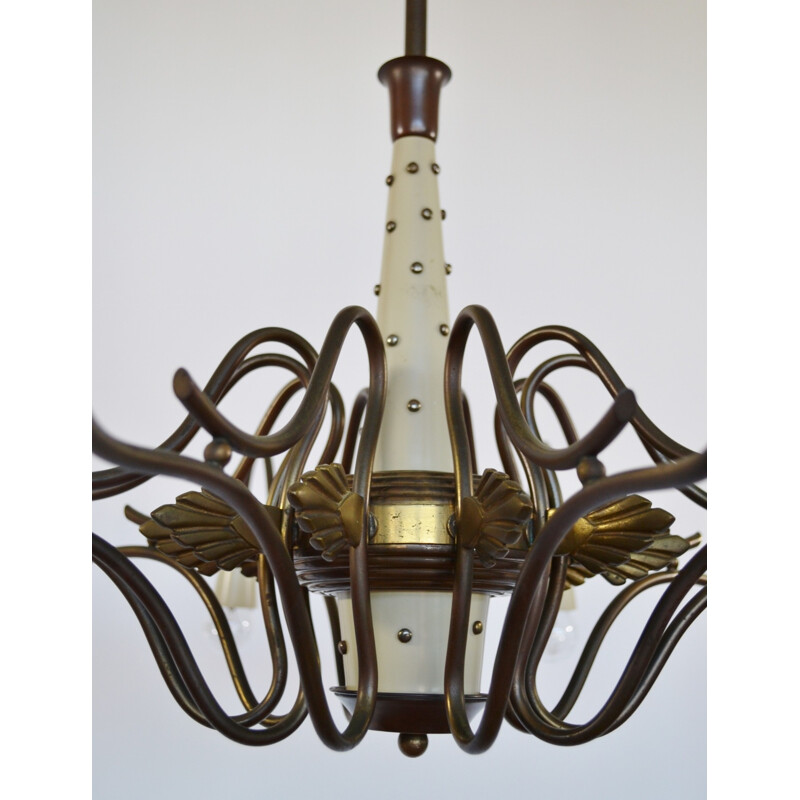 Italian Mid-Century spider chandelier - 1950s