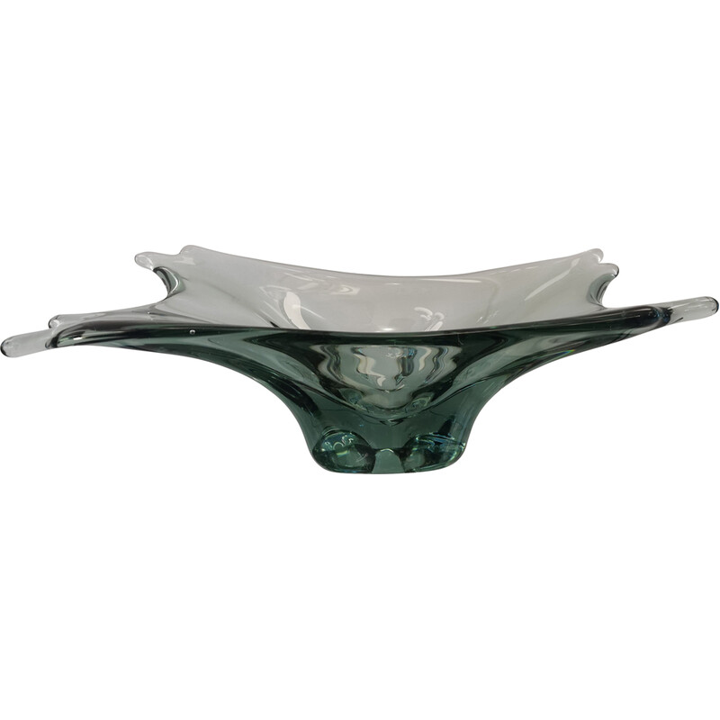 Vintage grey blown glass bowl, 1970