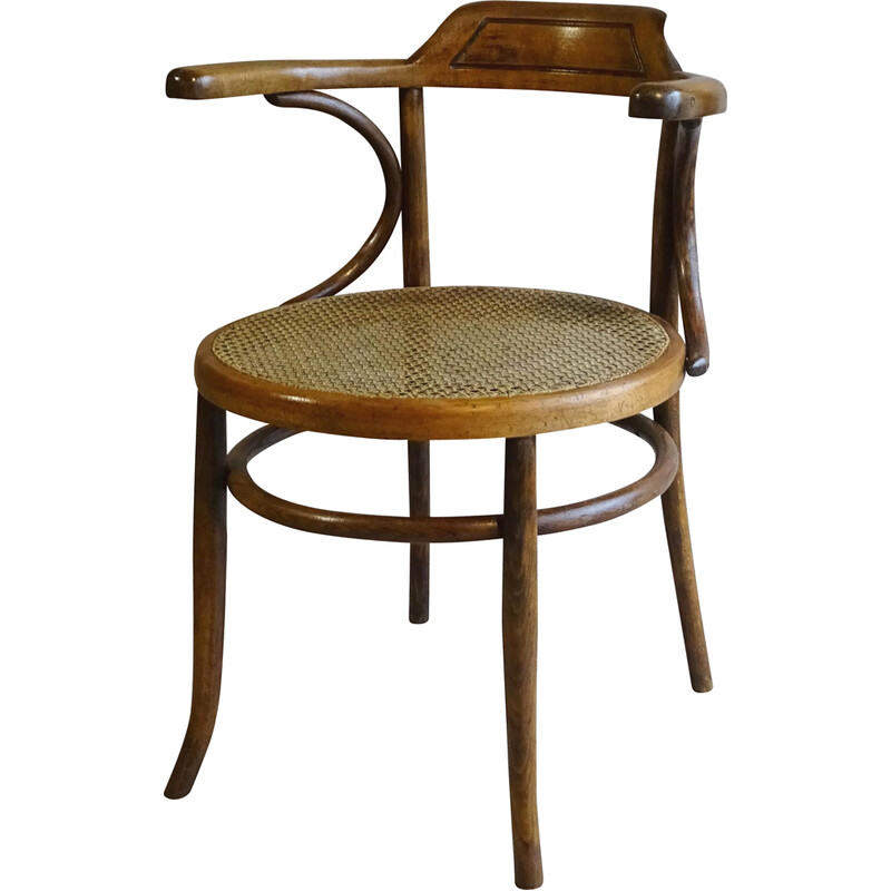 Vintage bentwood bistro desk chair by Ungvar, 1895
