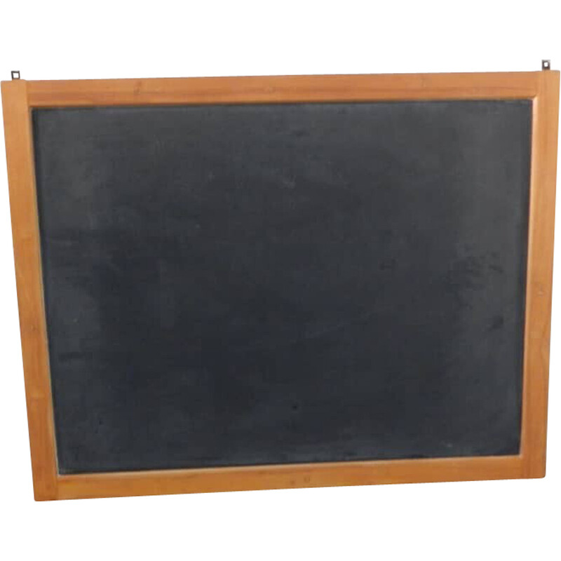 Vintage school blackboard with beech wood frame