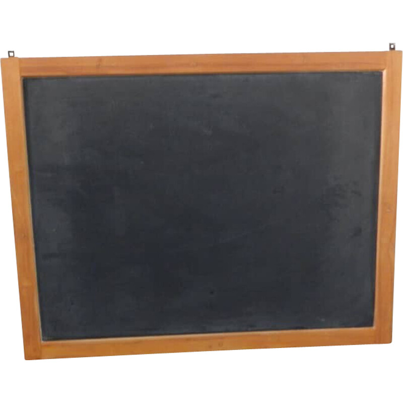 Vintage schoolbord met beukenhouten lijst