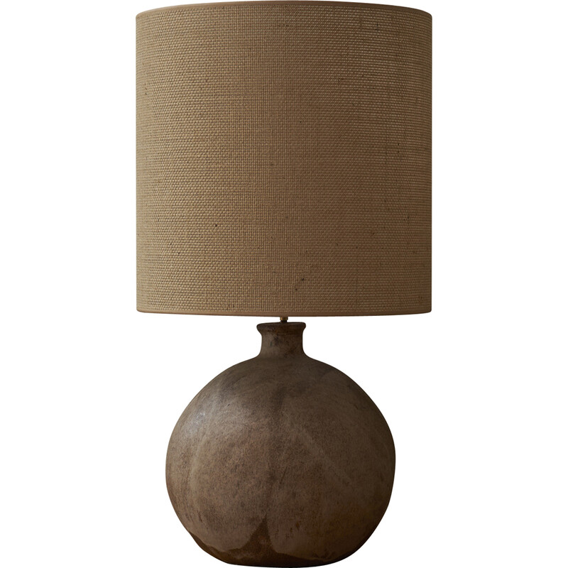 Lampada da tavolo vintage con base a sfera in ceramica