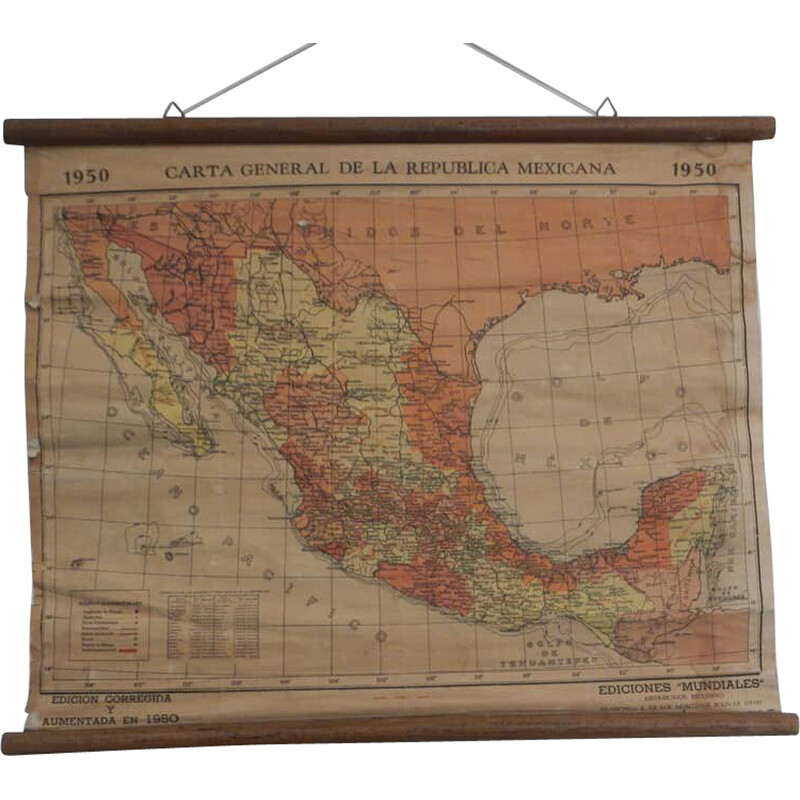 Vintage map of Mexico by Ediziones Mundiales