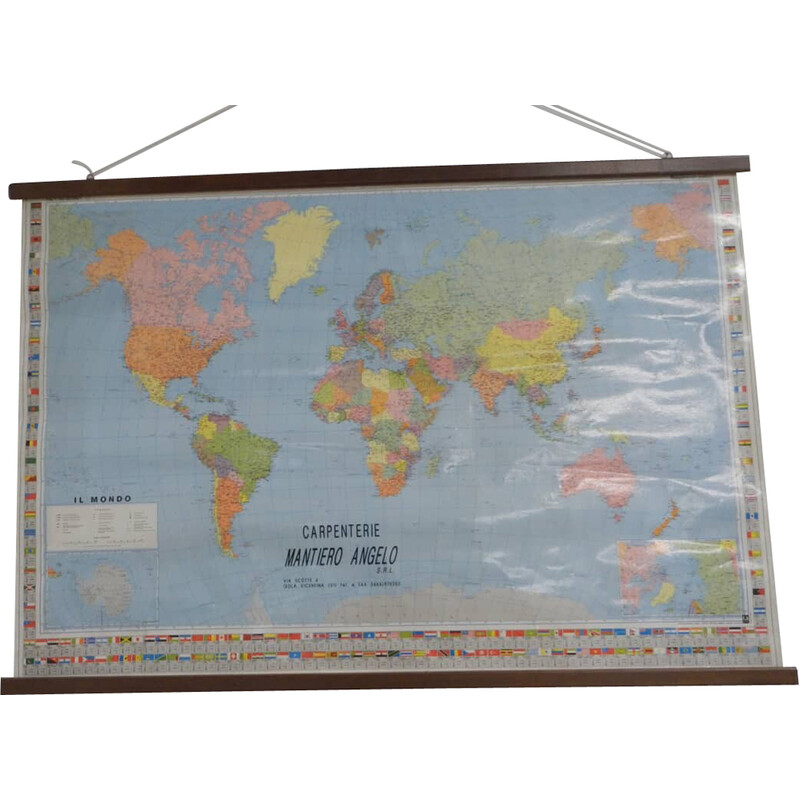 Vintage wereldkaart van Kartographie Druck Verlag