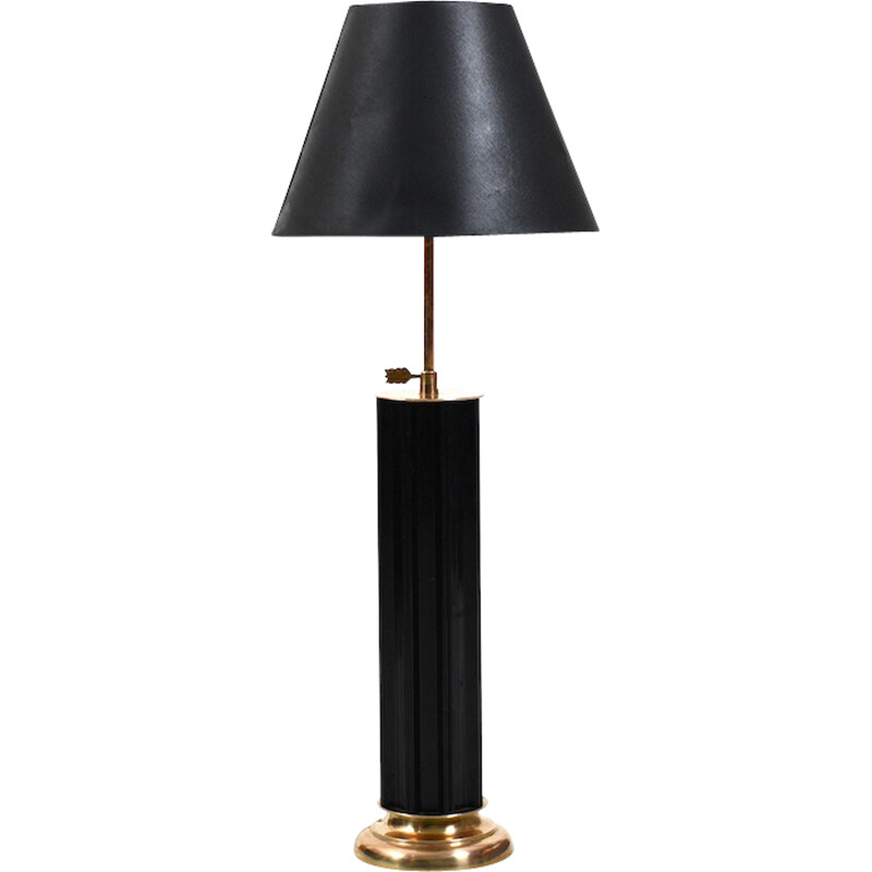 Vintage Danish bakelite and brass table lamp, 1930s-1940s