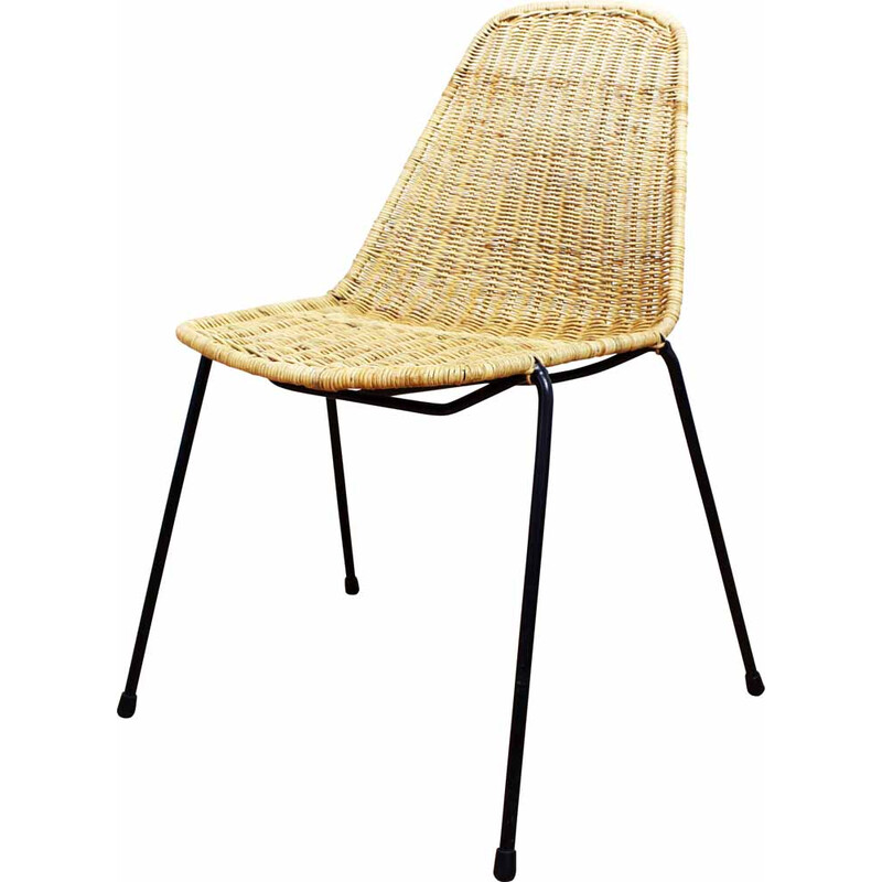 Sedia vintage Basket di Gian Franco Legler, 1960