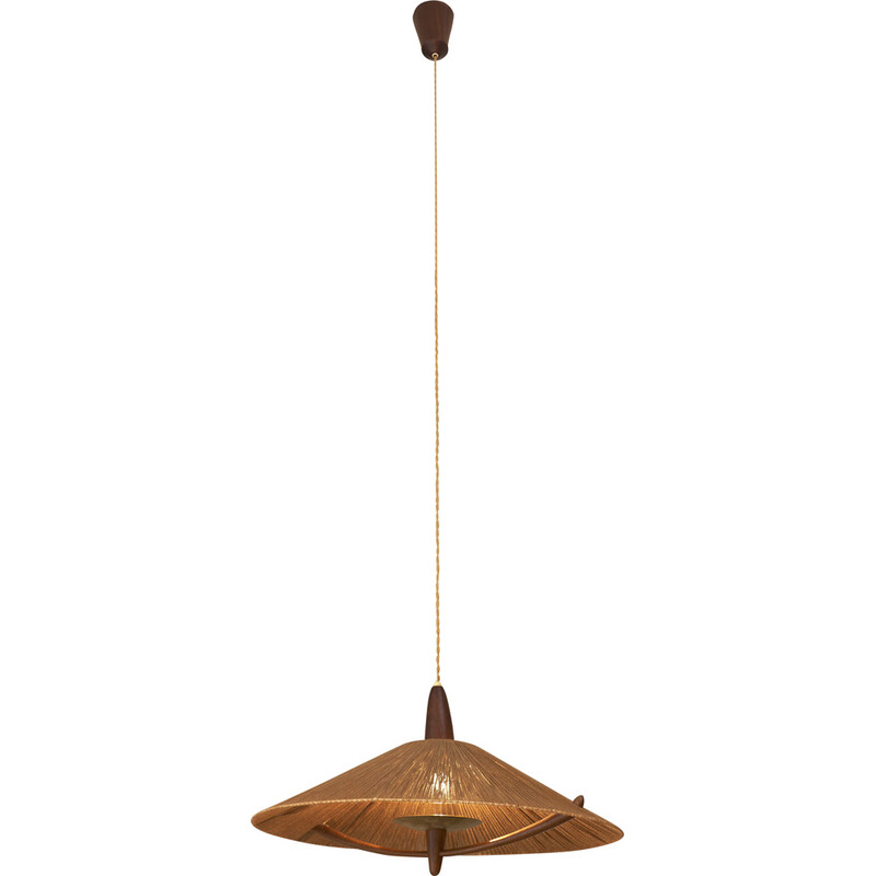 Vintage sisal pendant lamp by Temde