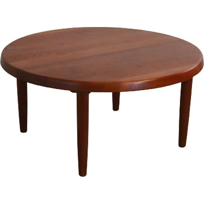 Vintage round coffee table by Niels Bach