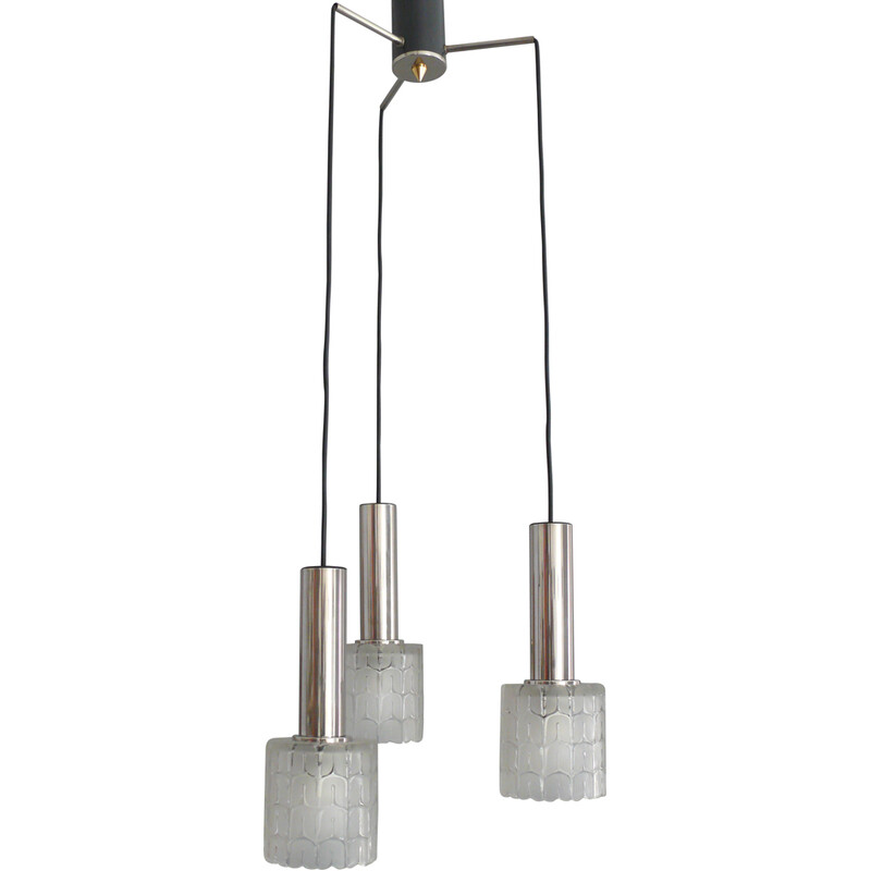 Vintage Hillebrand cascade pendant lamp, 1960s