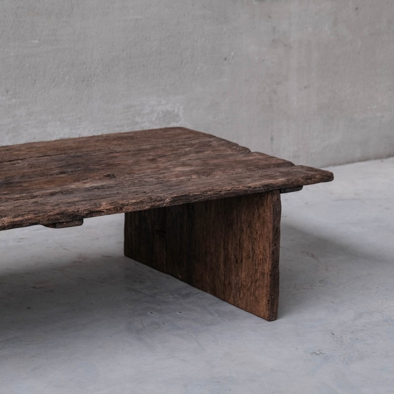 Vintage French wooden coffee table, 1920s