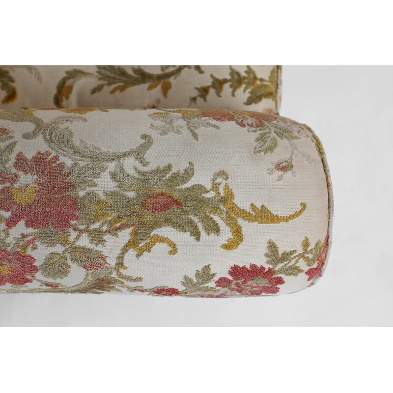 Sillones franceses vintage con tapicería floral
