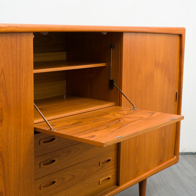 Danish vintage teak highboard by Hp Hansen, 1960s